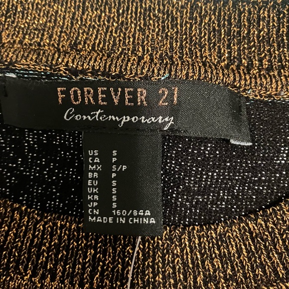 Forever 21 metallic sweater sz S festive - Picture 2 of 4